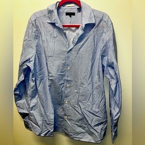 Ted Baker London Men's Button-Up Shirt Blue Size 5 (Medium)